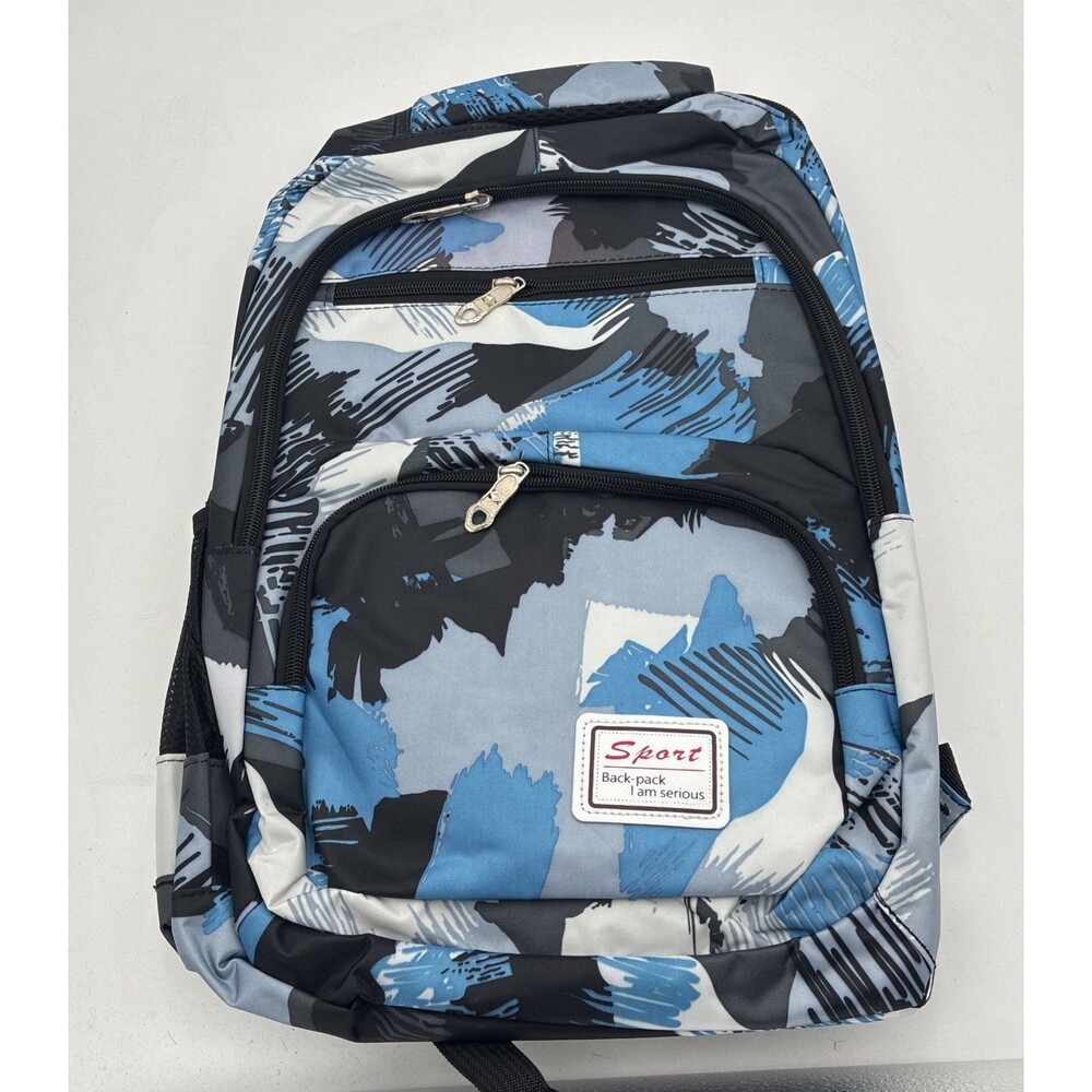 camolauge blue back pack with lunch bag&pencil case nylon large capacity school